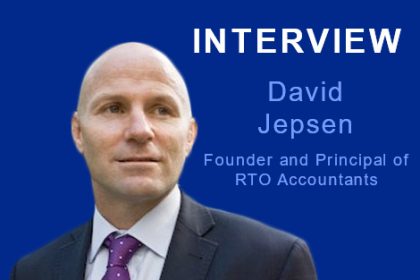 David Jepsen, founder of RTO Accountants, smiles during a recent interview about the vet sector.